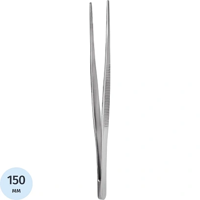 Пинцет анатомический, 150х2,5 мм