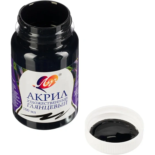 Краска акриловая художественная Черная, 100 мл 30С 1852-08 набор