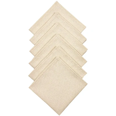 Салфетка 32х32см (к-т 6шт.), рогожка, 160г/м2, Рант бежевый
