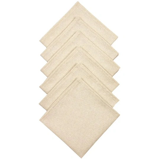 Салфетка 32х32см (к-т 6шт.), рогожка, 160г/м2, Рант бежевый