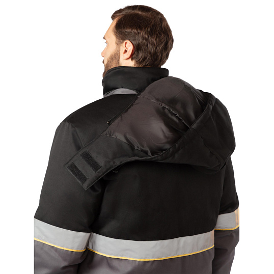 Куртка рабочая зимняя муж з43-КУ сер/чер (р.44-46) 182-188 (серия З)