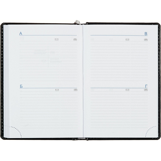 Ежедневник недатированный черн, А6, 100x150, 320стр, Agenda