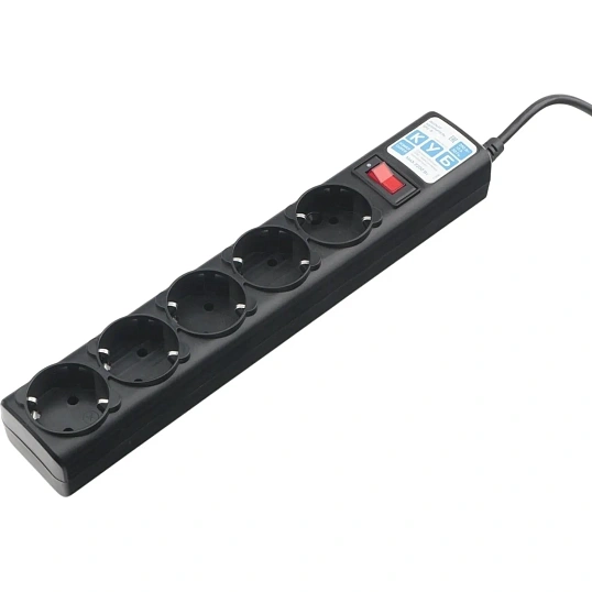 Сетевой фильтр Power Cube 5р/10м 10А/2,2кВт черн (SPG5-10M)