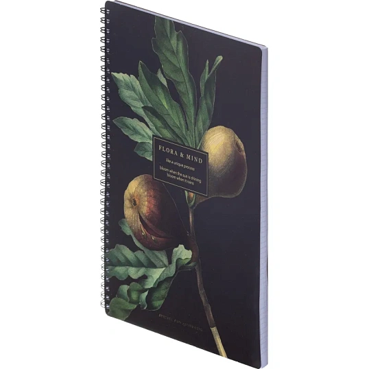 Тетрадь общая, BS, А4, 96л., клетка, мягкий, спираль. Flora, инжир, N4283