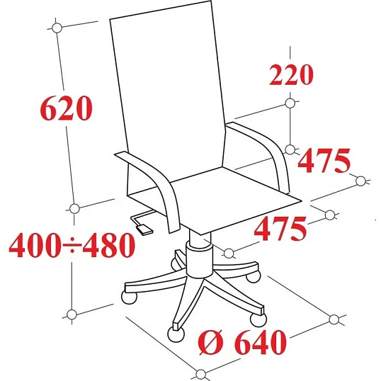 Кресло BN_Y_EChair-711 TPU к/з коричнев, хром