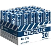 Батарейка Ergolux AA/LR 6 Alkaline BP-20 (LR 6 BP20, 1.5В)(20 шт в уп.)