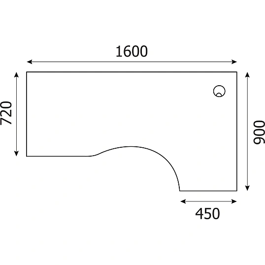 Стол RIVA правый А.СА-1 Пр венге цаво Ш1600