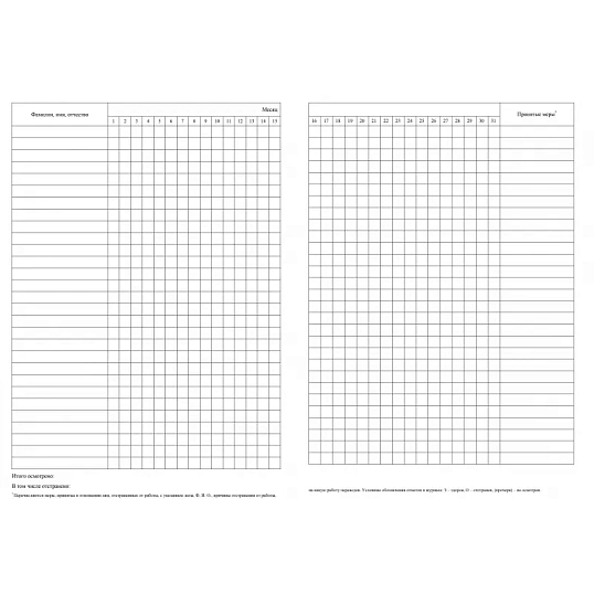 Журнал осмотра рук и открыт частей тела на налич гнойничк. заболеван КЖ4120