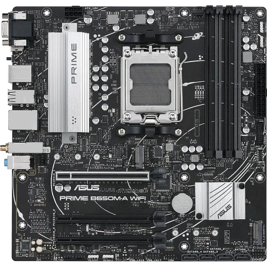 Материнская плата ASUS PRIME B650M-A WIFI, AM5, B650, 4xDDR5, mATX