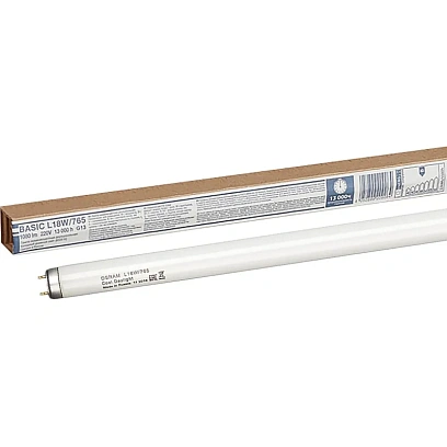 Лампа люминесцентная Osram  L 18W/765 G13 6400К хол.дневн. 25шт/уп