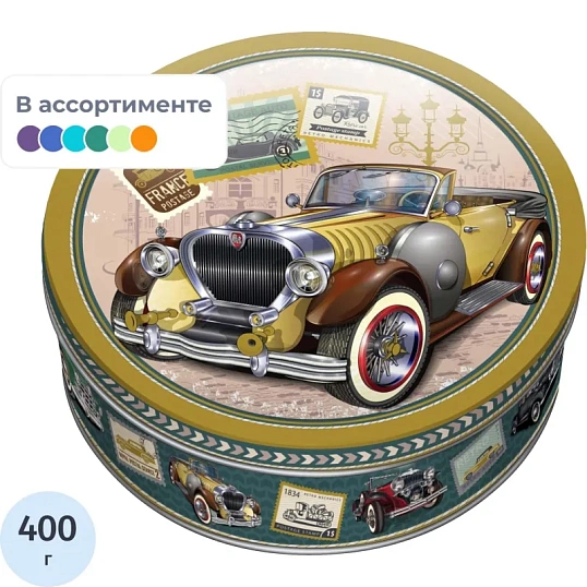 Печенье Regnum Ретромобиль сдобное ж/б 400г МС-4-47