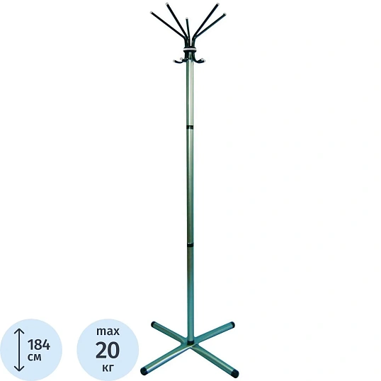 Вешалка TI_напольная А-С(Ц) цвет алюминий 5 персон
