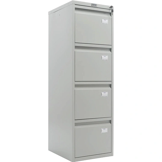 Картотека ПРАКТИК A-44 шкаф 4 секцион. А4, ц.замок, 410х485х1305