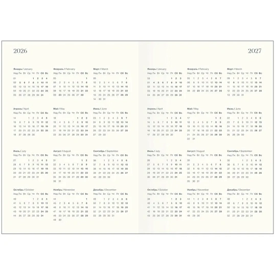 Ежедневник датированный 2026 IF 14х20см 176л, мягкий, Nightfall I1736/light