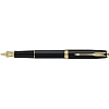 Ручка перьевая  PARKER SONNET MATT BLACK GT 2 черных картр 0,8мм 1931516