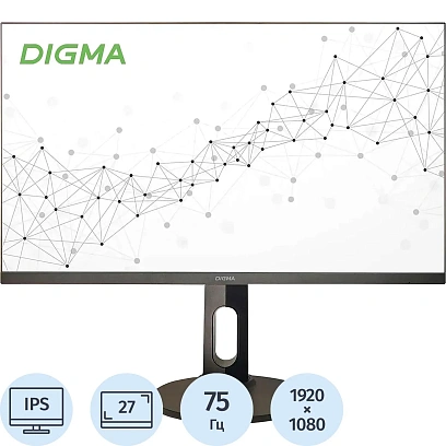 Монитор Digma Progress (DM27SB10)27/FHD/IPS/75Hz/300cd/5ms/HDMI/DP/HAS