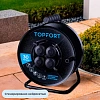 Удлинитель Topfort метал. КГ 3x2,5 кв.мм 30м 16А 4 гнезда с/з.,с/загл.,IP44