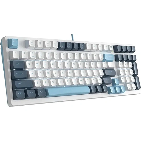 Клавиатура A4Tech Fstyler(FS300 PANDA SNOWBOARDING)мех.бел/син USB gam.LED
