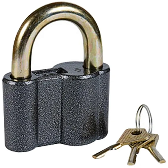 Замок навесной УЗК Чебоксары  ВС 2 А (100xd=14) силумин серый (3кл)