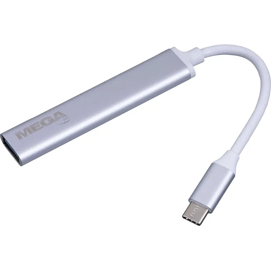 Разветвитель USB  HS001 USB3.0x1/USB 2.0x3/серебристый
