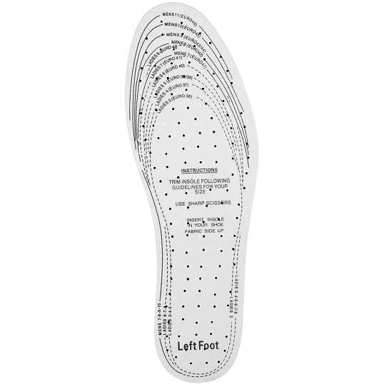 Стельки для обуви,универсальные,дышащие, 36-47 р-р, пара, цвет белый,742172