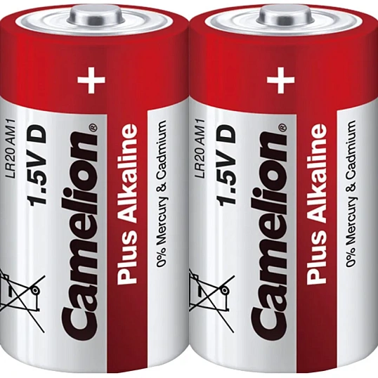Батарейка Camelion Plus Alkaline 2шт/бл (LR20-BP2, 1.5В) (1654)
