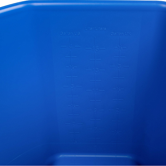 Ведро FBK 15л синее, армир. пластик противоударный, круглое, 80101-2