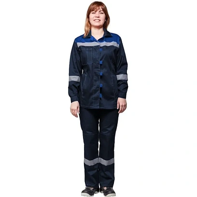 Костюм летний жен. л20-КБР син/вас (р.48-50) 170-176 (Арсенал-СП)