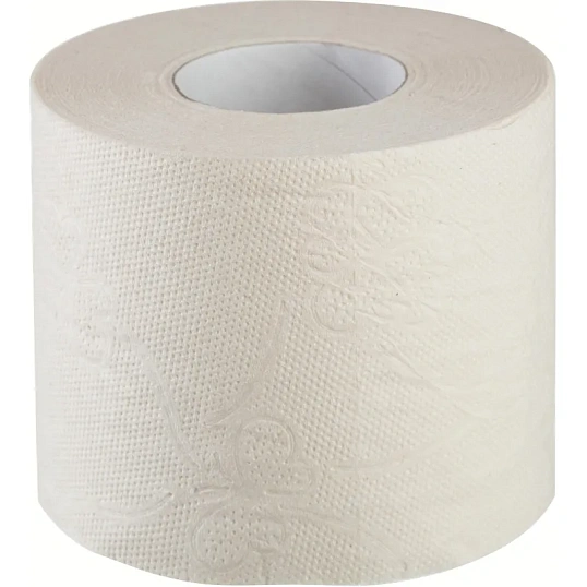 Бумага туалетная 1-сл.Мягкий знак белая с   тисн.51м c28 72рул./уп.