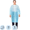 Халат на кнопках (30 гр) 4XL голубой (10 шт/упак)