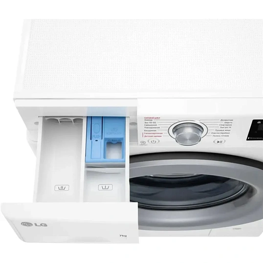 Стиральная машина LG F2V3HS4W кл.:A фронт. макс.:7кг белый инвертер