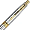Ручка шариковая Parker Aster shiny chrome GT 1,0мм,кнопочн,синяя,9000019826