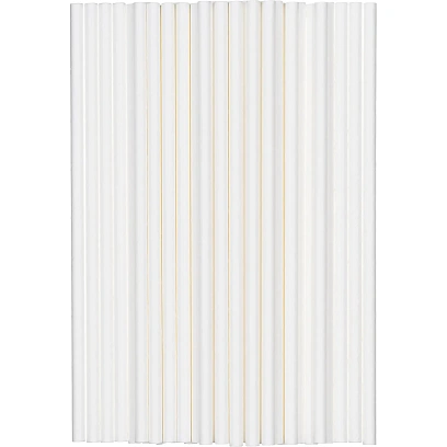 Трубочки для коктейля  бумажная белая 197мм, d-6мм, 2500шт/кор