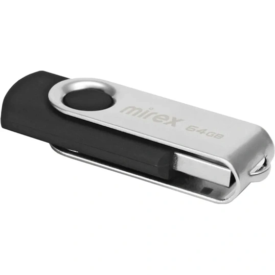 Флеш-память Mirex USB SWIVEL BLACK 64Gb (13600-FMURUS64 )