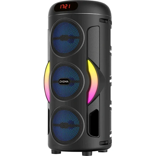 Акустическая система Digma D-MC1721 черный 10Вт/FM/USB/BT/micro SD