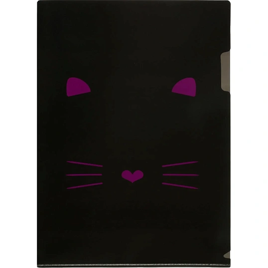 Папка уголок А4 Kitty 2 шт/уп (1 роз., 1 черн)