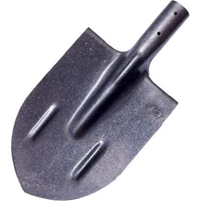 Лопата штык РусТрейд рельс сталь с рёбр жёст 28x24см без черенка (си-00015)