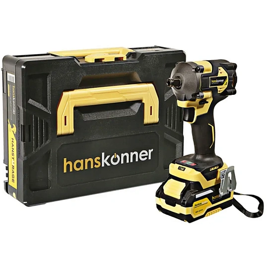 Гайковерт уд б/щ Hanskonner PLATINUM,18В,1BatterySystem,420 HM HCD20420BLC