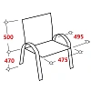 Конференц-кресло BN_TQ_Echair-810 VPU-1 кожзам бежевый, хром