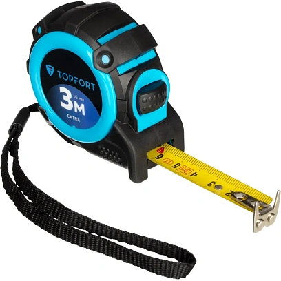 Рулетка 3мх16 мм с автостопом  TOPFORT Extra