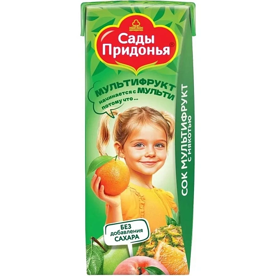 Сок Сады Придонья мультифруктовый 0,2л