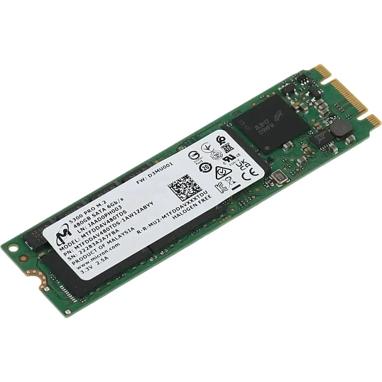 SSD накопитель Micron 5300PRO 480GB SATA M.2 3D TLC MTFDDAV480TDS-1AW1ZABYY