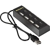 Концентратор USB хаб ExeGate (EX293977RUS) DUB-42SW 4-в-1 черн