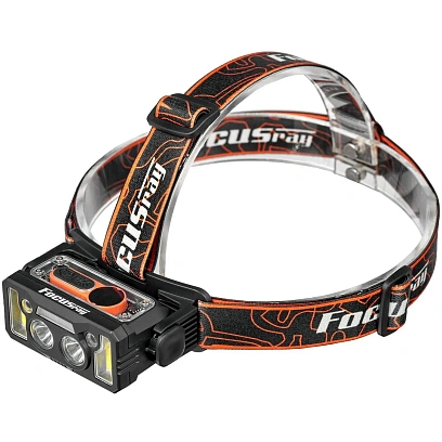 Фонарь налобный FOCUSray 1328 акку 18650 1200мАН 200 люмен,цифровой дисплей