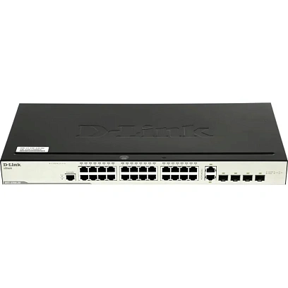 Коммутатор D-Link DES-3200-28/C1A, L2 24x10/100Base-TX, 2xSFP, 2 комбо