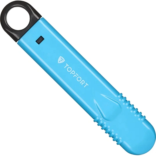 Нож безопасный TOPFORT для вскрытия упак.матер.,19мм трапец.,пластик ABS