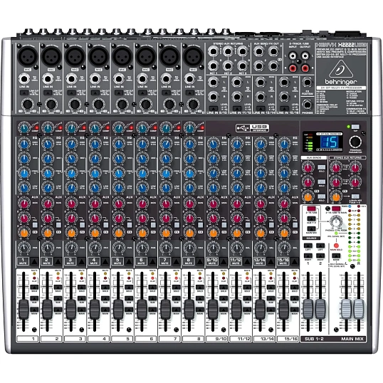 Микшерный пульт Behringer X2222USB, 16 кан, DSP FX, USB, 8 компрессоров