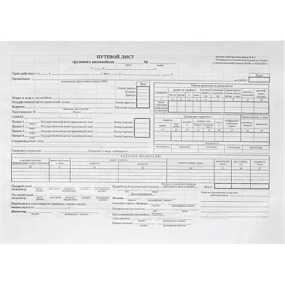 Бланк Путевой лист груз.авто.офсет(книж.100л.) 4C, в термоусад (509950)