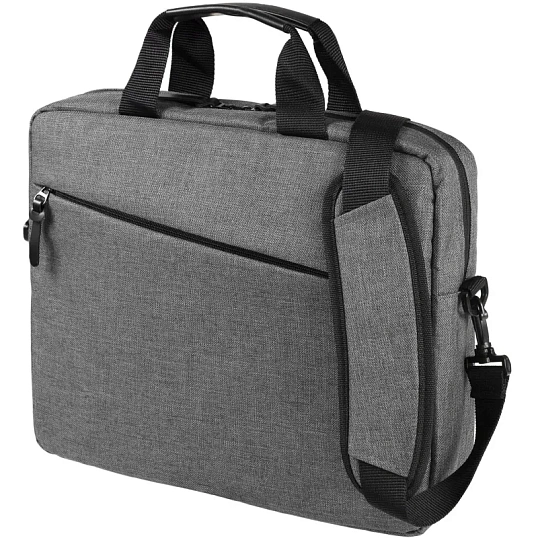 Сумка для документов , ноутбука The First, серая, 38х30х8 см, 6836.10