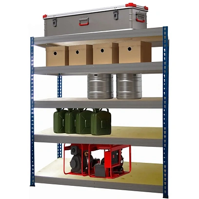 Стеллаж металлический MZ_МКФ18615-2.0   груз. 5 полок 1830х610х2000